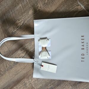 Ted Baker Cream Tote with Bow Accent